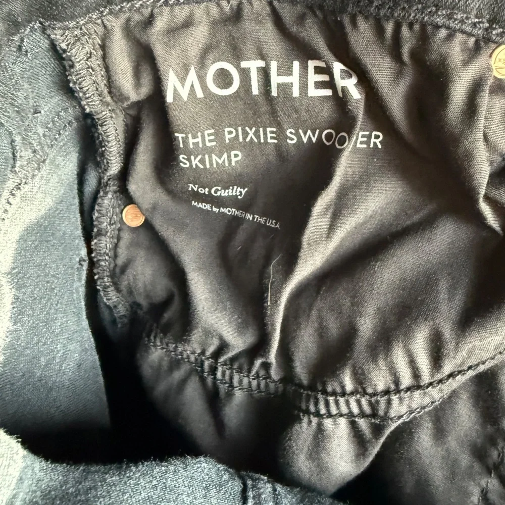 Mother The Pixie Swooner Skimp Black Not Guilty Denim‎ Jeans Sz 26